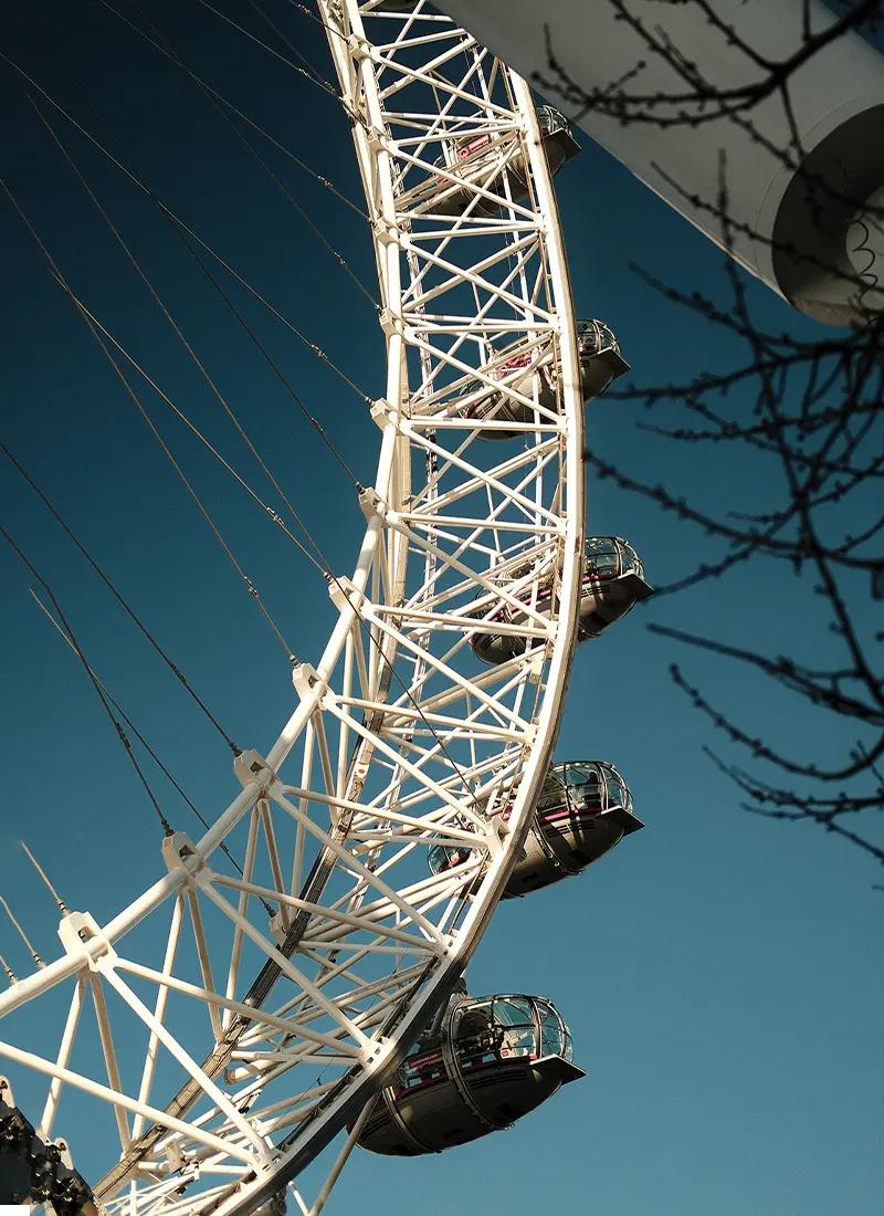 London Eye in the clear day, very rare in London