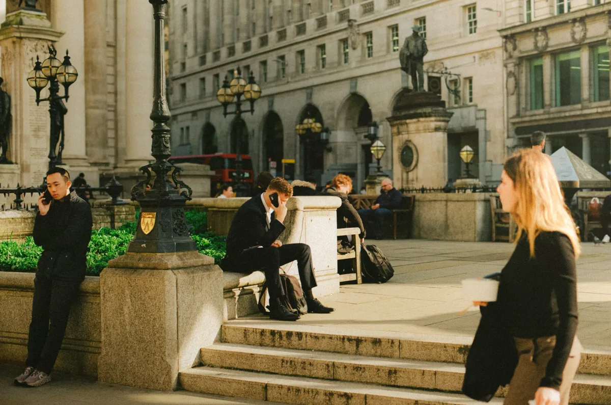 Busy man with the phone